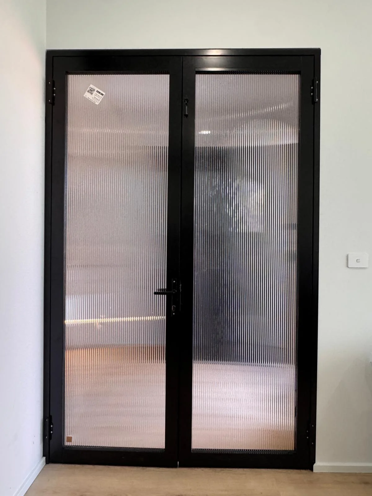 French door with fluted glass, ideal for home office , study or theatre